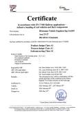 Certificate EN 17460:2022-07, valid from 2024-02-28 until 2027-03-25 Certificate EN 17460:2022-07, valid from 2024-02-28 until 2027-03-25