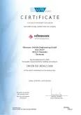 Certificate DIN EN ISO 3834-2:2006, valid from 2021-09-30 until 2024-09-29 Certificate DIN EN ISO 3834-2:2006, valid from 2021-09-30 until 2024-09-29