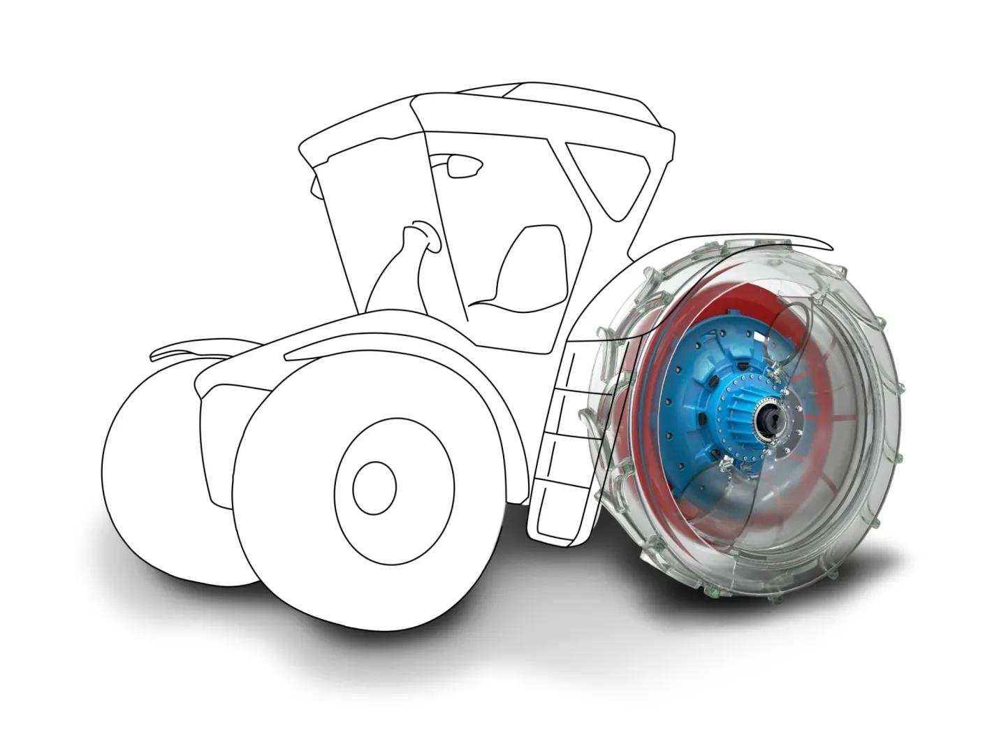 HÖRMANN Vehicle Engineering Patent Wasserstoff Brennstoffzelle Energiespeicher Innovativer Wasserstoff-Radspeicher und elektrischer Radantrieb, der Bauraum im Fahrzeugrad nutzt, um längere Betriebszeiten für Land- und Baumaschinen zu ermöglichen