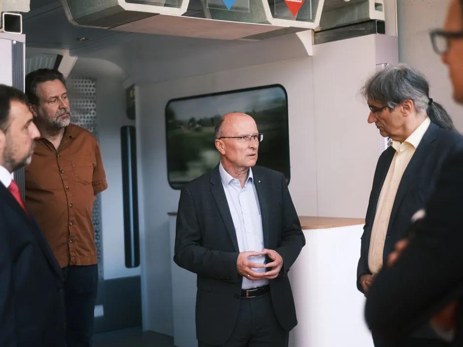 HÖRMANN Vehicle Engineering rail vehicle measurement model in use at the West Saxon University of Applied Sciences Zwickau for practical training of students in rail vehicle technology